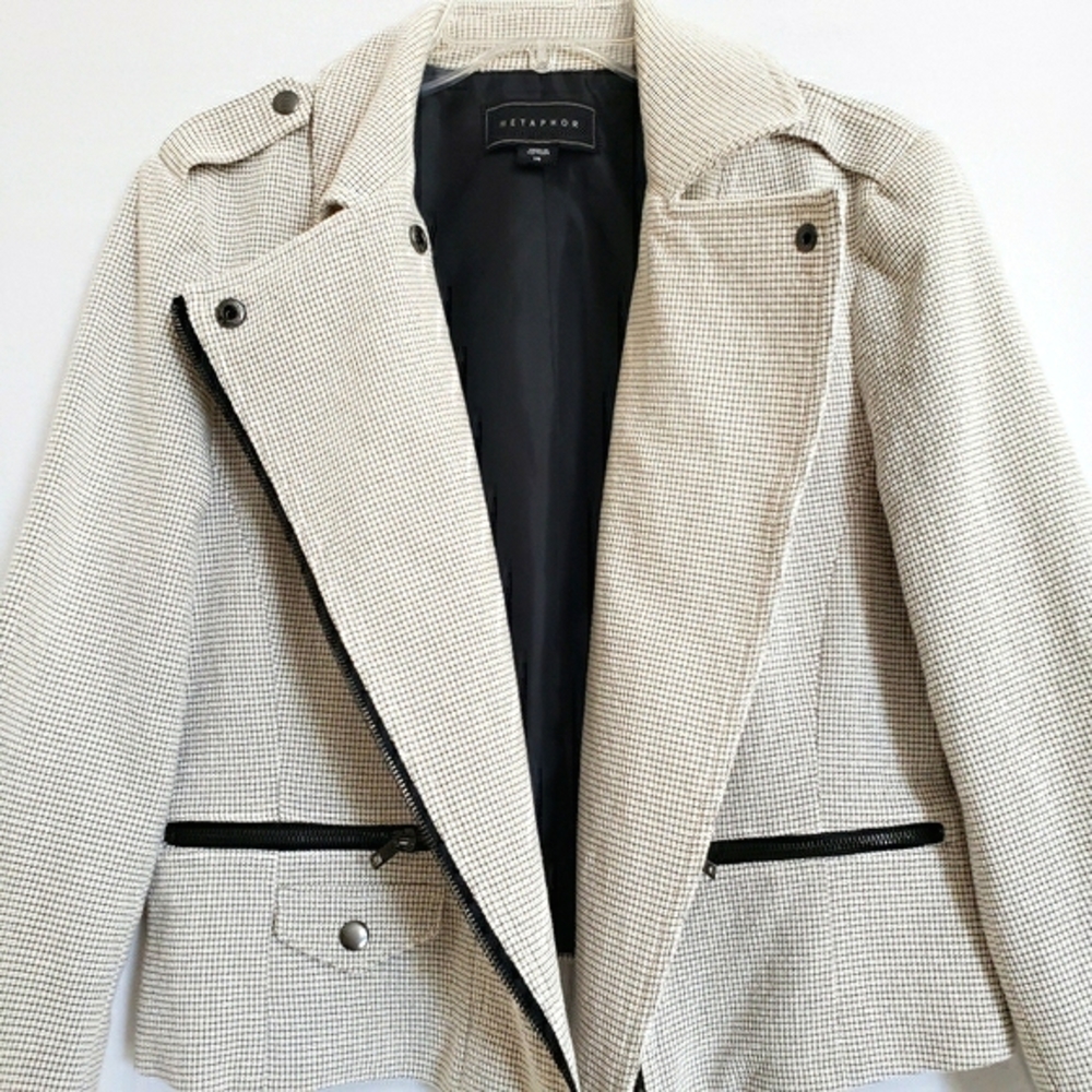 NWOT Metaphor LS Creme Double Breasted Twd Blazer - Picture 5 of 12
